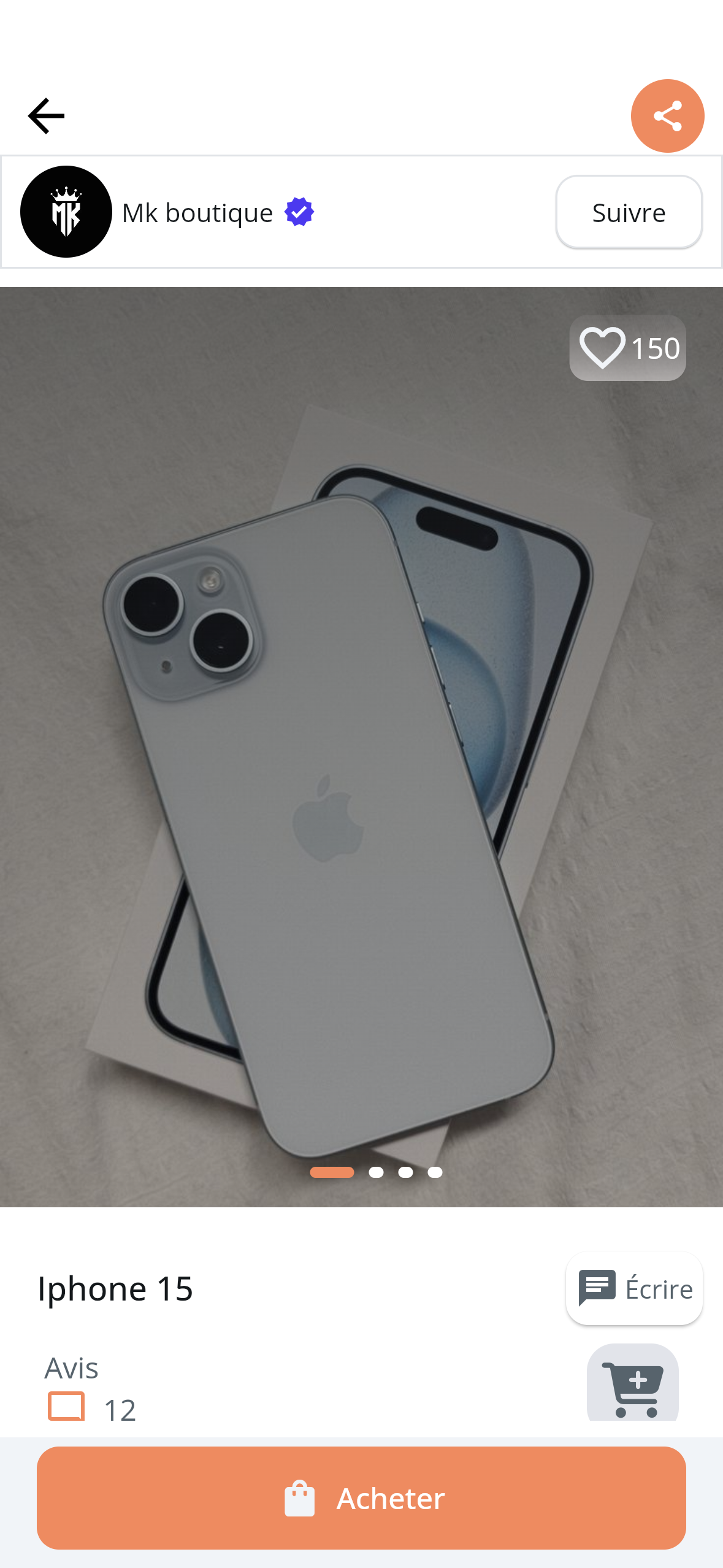 Fiche détaillée d’un iPhone dans COSMOS